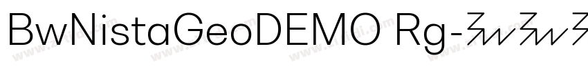 BwNistaGeoDEMO Rg字体转换